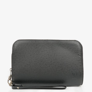 Louis Vuitton Taiga Baikal Grey Clutch Bag