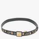 Dior Navy/Beige Oblique Jacquard Canvas And Leather 25 mm Belt 75