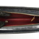 Chanel CC Black Leather Wristlet Bag 24K Gold Hardware