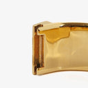 Hermes Black Equestrian Enamel and Gold Plated Loquet Bangle Quartz Watch L01.100
