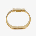 Hermes Black Equestrian Enamel and Gold Plated Loquet Bangle Quartz Watch L01.100