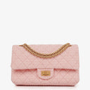 Chanel Light Pink 2.55 Reissue Quilted Tweed Flap Bag