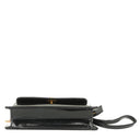 Chanel CC Black Leather Wristlet Bag 24K Gold Hardware