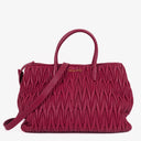 Miu Miu Matelasse Rubino Leather Tote Bag