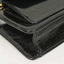Chanel CC Black Leather Wristlet Bag 24K Gold Hardware