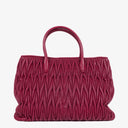 Miu Miu Matelasse Rubino Leather Tote Bag