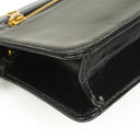 Chanel CC Black Leather Wristlet Bag 24K Gold Hardware