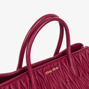 Miu Miu Matelasse Rubino Leather Tote Bag