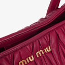 Miu Miu Matelasse Rubino Leather Tote Bag