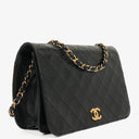 Chanel Classic Full Flap Bag Black Quilted Leather 24K Gold-Plated Hardware