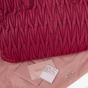 Miu Miu Matelasse Rubino Leather Tote Bag