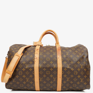 Louis Vuitton Keepall 50 Bandouliere Monogram Canvas Travel Bag
