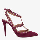 Valentino Rockstud Suede T-Strap Heels