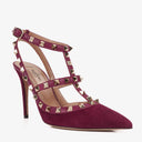 Valentino Rockstud Suede T-Strap Heels