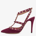 Valentino Rockstud Suede T-Strap Heels