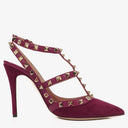 Valentino Rockstud Suede T-Strap Heels