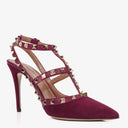 Valentino Rockstud Suede T-Strap Heels