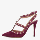 Valentino Rockstud Suede T-Strap Heels
