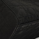 Christian Large Dior Lady Dior Black Nylon Cannage Bag