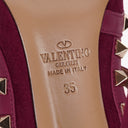 Valentino Rockstud Suede T-Strap Heels