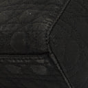 Christian Large Dior Lady Dior Black Nylon Cannage Bag