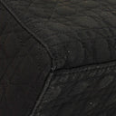 Christian Large Dior Lady Dior Black Nylon Cannage Bag