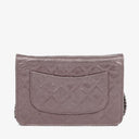 Chanel 2.55 Reissue Wallet on Chain WOC in Purple Quilted Aged Metallic Calfskin