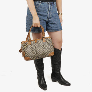 Gucci Diamante Canvas Sukey Shoulder Hobo Bag