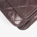 Chanel 2.55 Reissue Wallet on Chain WOC in Purple Quilted Aged Metallic Calfskin