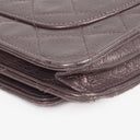 Chanel 2.55 Reissue Wallet on Chain WOC in Purple Quilted Aged Metallic Calfskin