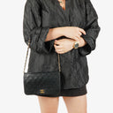 Chanel Classic Full Flap Bag Black Quilted Leather 24K Gold-Plated Hardware