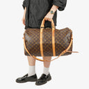 Louis Vuitton Keepall 50 Bandouliere Monogram Canvas Travel Bag