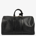 Louis Vuitton Keepall 45 Black EPI Leather Travel Bag