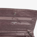 Chanel 2.55 Reissue Wallet on Chain WOC in Purple Quilted Aged Metallic Calfskin