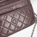 Chanel 2.55 Reissue Wallet on Chain WOC in Purple Quilted Aged Metallic Calfskin