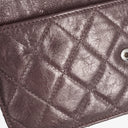 Chanel 2.55 Reissue Wallet on Chain WOC in Purple Quilted Aged Metallic Calfskin