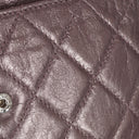Chanel 2.55 Reissue Wallet on Chain WOC in Purple Quilted Aged Metallic Calfskin