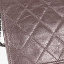 Chanel 2.55 Reissue Wallet on Chain WOC in Purple Quilted Aged Metallic Calfskin