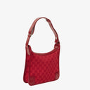 Gucci GG Canvas Red Shoulder Hobo Bag