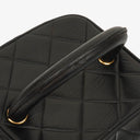 Chanel Black Quilted Leather Cosmetic Vanity Case
