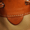 Celine Vintage Macadam Triomphe Beige Drawstring Bucket Bag