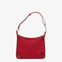 Gucci GG Canvas Red Shoulder Hobo Bag