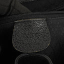 Gucci Vintage Black Suede and Leather Bamboo Backpack