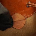 Celine Vintage Macadam Triomphe Beige Drawstring Bucket Bag