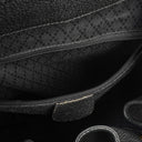 Gucci Vintage Black Suede and Leather Bamboo Backpack