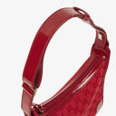 Gucci GG Canvas Red Shoulder Hobo Bag