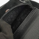 Gucci Vintage Black Suede and Leather Bamboo Backpack