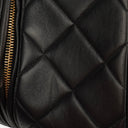 Chanel Black Quilted Leather Cosmetic Vanity Case
