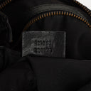 Gucci Black Leather And Cloth Medium Jockey Hobo Bag