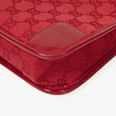 Gucci GG Canvas Red Shoulder Hobo Bag